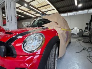 Mini Cooper in CSG Accident Repair Centre Macclesfield